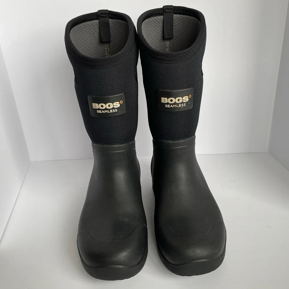 Bogs Bozeman Tall Black Seamless Boot‎ Mens 8 Insulated Waterproof Outdoor Work